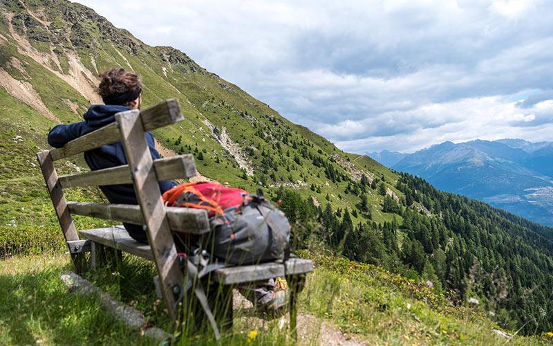 Hiking in the middle of the Stelvio Nature Park