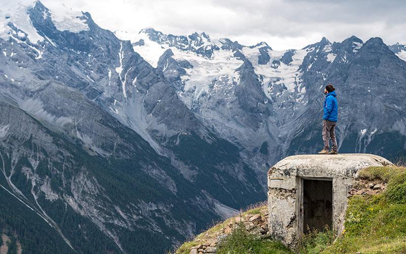 Hiking in the middle of the Stelvio Nature Park