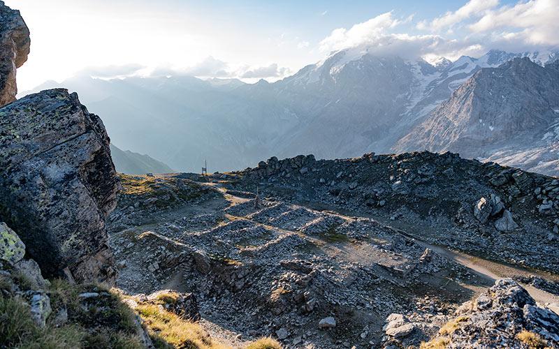 Hiking in the middle of the Stelvio Nature Park