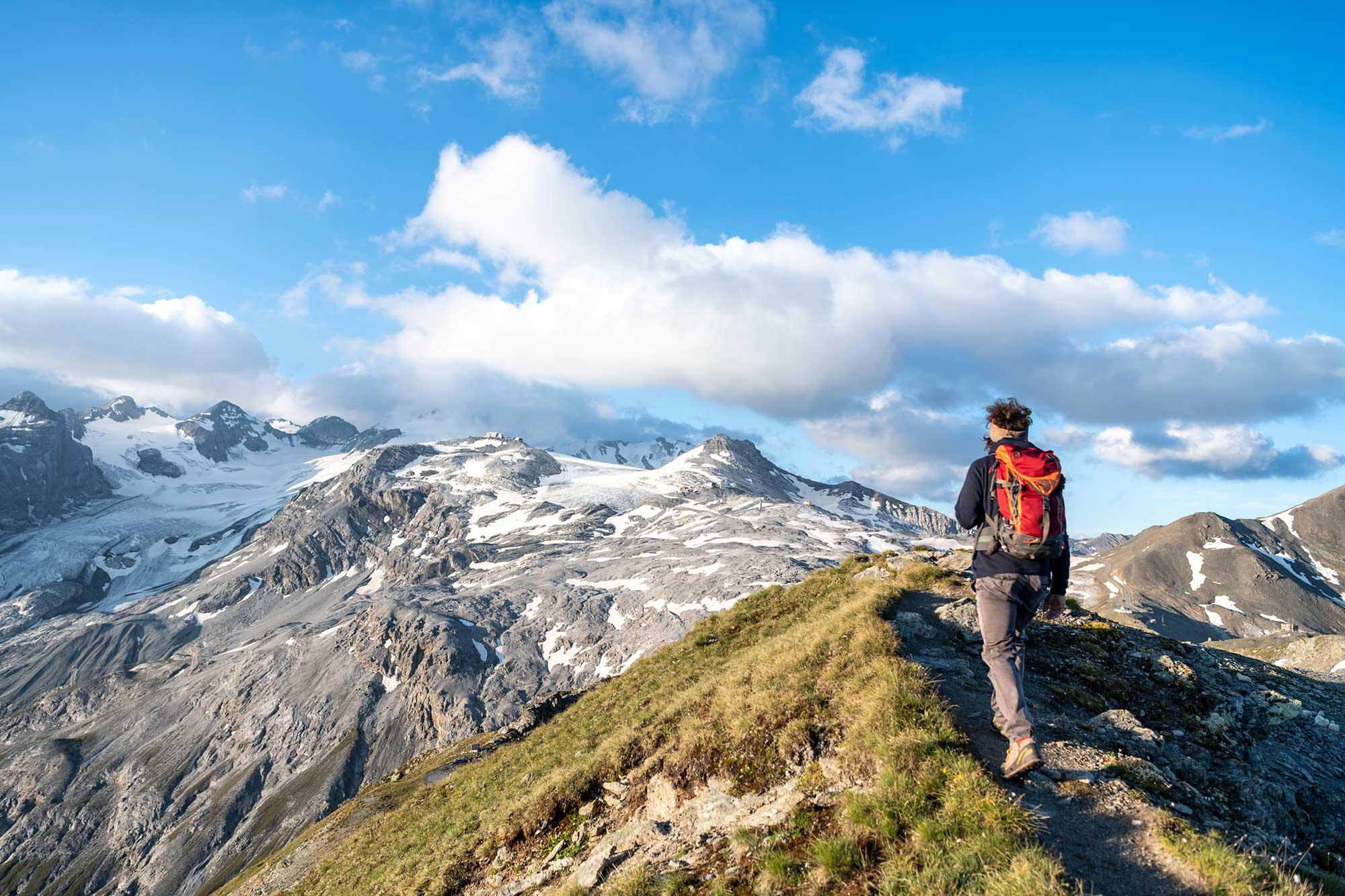 Hiking in the middle of the Stelvio Nature Park